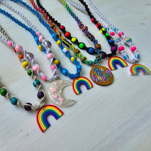 Rainbow & Positivity Hemp Necklaces