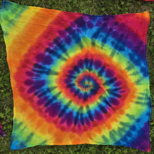 Ultimate Rainbow Spiral 28"x28" Tapestry