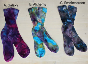 Tie Dye Ice Dyed Socks - Adult Unisex (Multiple Color Options)