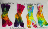 Tie Dye Ice Dyed Socks - Adult Unisex (Multiple Color Options)