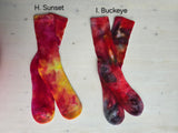 Tie Dye Ice Dyed Socks - Adult Unisex (Multiple Color Options)