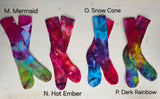 Tie Dye Ice Dyed Socks - Adult Unisex (Multiple Color Options)