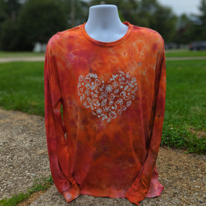 Fall Heart Adult Ice Dye (Multiple Shirt Style Options)