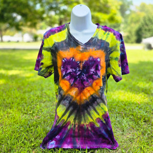 Halloween Heart Ice Dye Adult (Multiple Shirt Style Options)