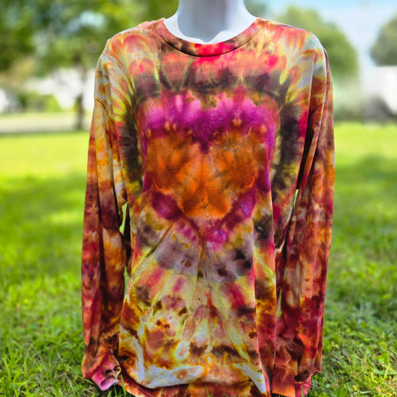 Autumn Heart Ice Dye Adult (Multiple Shirt Style Options)