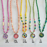 Glass Pendant Hemp Necklaces