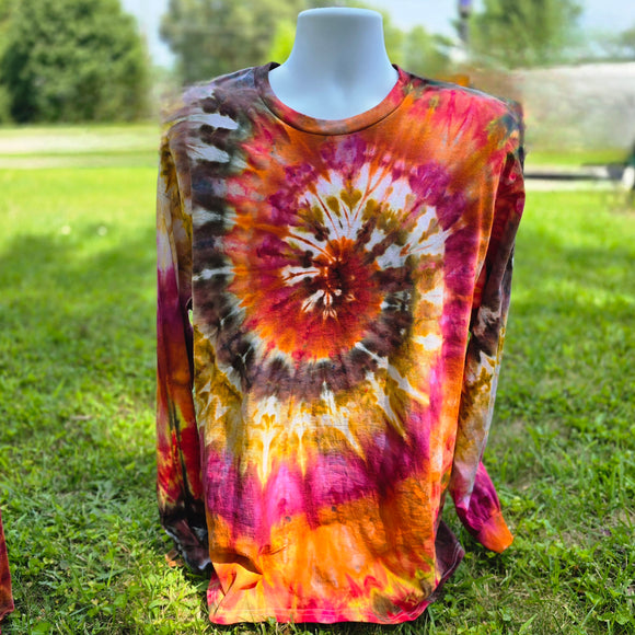 Autumn Spiral Ice Dye Adult (Multiple Shirt Style Options)