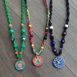 Disc Fimo Clay Hemp Necklaces